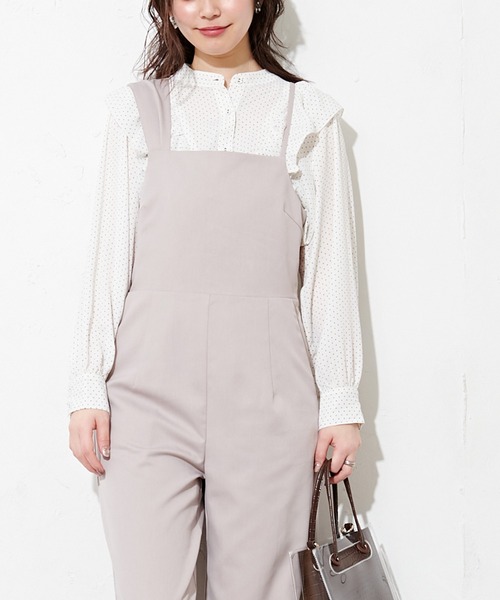 natural couture（ナチュラルクチュール）の「Vフリルディテールプチハイブラウス（シャツ/ブラウス・レディース・オフホワイト/ミント/その他1/その他2/その他4/その他3・FREE）」の5枚目の写真