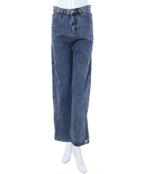 fifth(フィフス)の「サイドスリットストレートデニム(デニムパンツ・レディース・ブルー・SMALL/MEDIUM/LARGE)」の4枚目の写真
