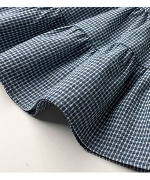 StompStamp（ストンプスタンプ）の「Coquette コケット　C131002 ﾗｯﾌﾙﾘﾎﾞﾝﾌﾞﾗｳｽ（シャツ/ブラウス・キッズ・ブルー・110cm/130cm/120cm/100cm/90cm/80ｃｍ）」の5枚目の写真