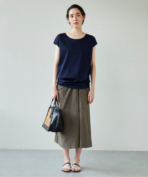 Flea Store Vegetal(フリーストアベジタル)の「【Flea Store Vegetal】レザーコンビかごバッグ/WIDE(かごバッグ・レディース・ブラック・FREE)」の5枚目の写真