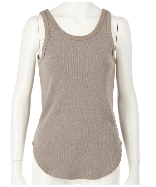 ANAP（アナップ）の「ラウンドヘムリブタンクトップ（タンクトップ・レディース・オフホワイト/ベージュ/スミクロ/イエロー/ブラック・FREE）」の20枚目の写真