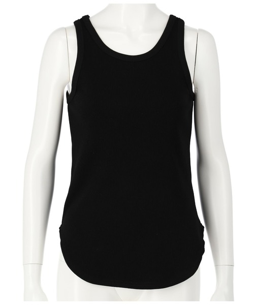 ANAP（アナップ）の「ラウンドヘムリブタンクトップ（タンクトップ・レディース・オフホワイト/ベージュ/スミクロ/イエロー/ブラック・FREE）」の13枚目の写真