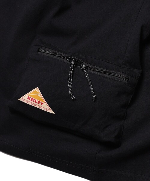 FREAK'S STORE（フリークスストア）の「WEB限定 KELTY×FREAK'S STORE/ケルティ 別注 サイドポケット クルーネックTシャツ/ビッグシルエット（Tシャツ/カットソー・メンズ・ホワイト/ブラック/オリーブ/サックスブルー/ラベンダー/グレイッシュベージュ/サーモンピンク・SMALL/MEDIUM/LARGE/X-LARGE）」の10枚目の写真