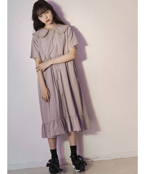 Jenny メリージェニー のファッション ワンピース ドレス Jenny Merry フリルレースカラーワンピース ワンピース Merry セール が大特価 ワンピース