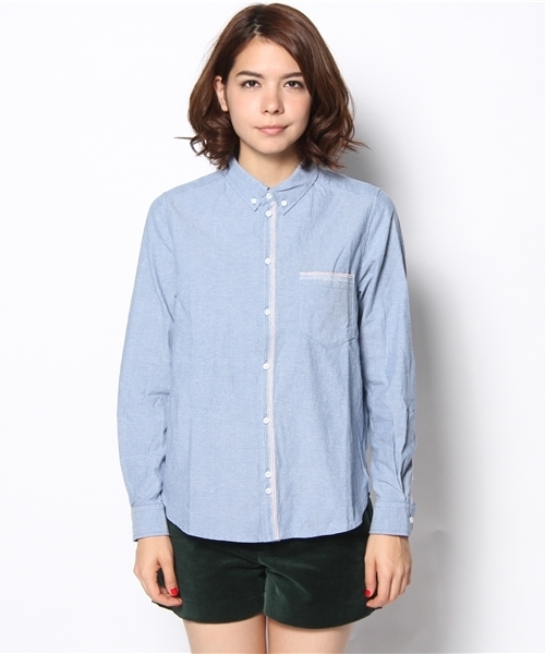 CIAOPANIC（チャオパニック）の「【Ciaopanic】セルビッチシャンブレーSH（シャツ/ブラウス・レディース・ホワイト/ライトブルー・FREE）」の10枚目の写真