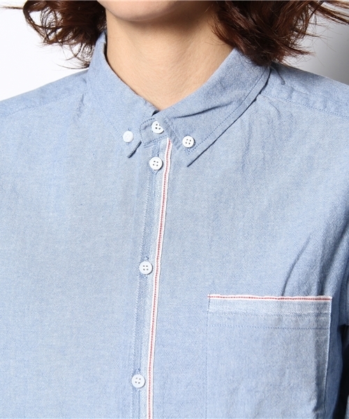 CIAOPANIC（チャオパニック）の「【Ciaopanic】セルビッチシャンブレーSH（シャツ/ブラウス・レディース・ホワイト/ライトブルー・FREE）」の6枚目の写真