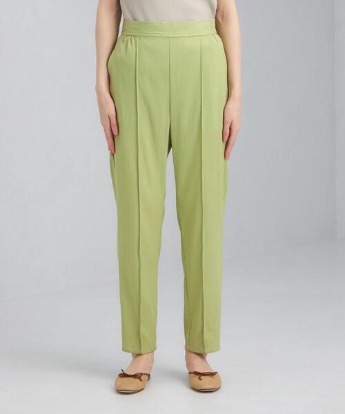 green label relaxing（グリーンレーベルリラクシング）の「FFC キュプラ / Ny ラチネ ストレッチ パンツ（その他パンツ・レディース・ブラック/ナチュラル/ライム/パープル・38/36/34）」の5枚目の写真