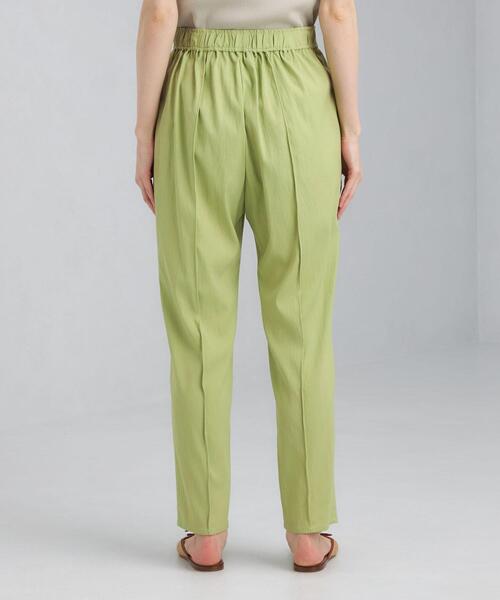 green label relaxing（グリーンレーベルリラクシング）の「FFC キュプラ / Ny ラチネ ストレッチ パンツ（その他パンツ・レディース・ブラック/ナチュラル/ライム/パープル・38/36/34）」の7枚目の写真