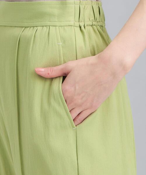 green label relaxing（グリーンレーベルリラクシング）の「FFC キュプラ / Ny ラチネ ストレッチ パンツ（その他パンツ・レディース・ブラック/ナチュラル/ライム/パープル・38/36/34）」の9枚目の写真