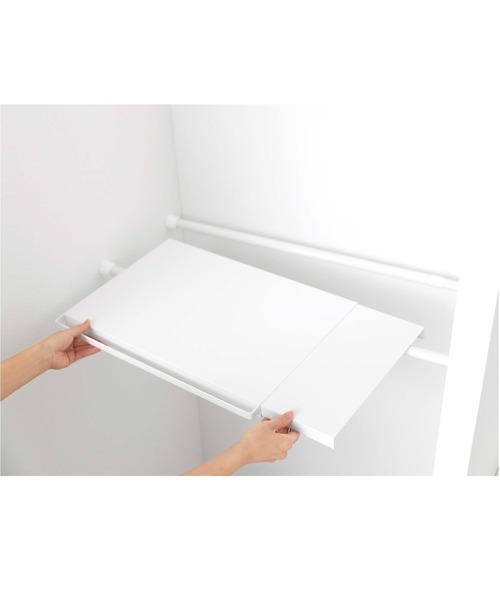 tower（タワー）の「tower（タワー)伸縮 つっぱり棒用棚板  L（収納グッズ・レディース・ホワイト/ブラック・ONESIZE）」の12枚目の写真