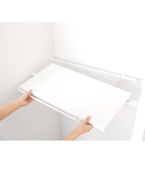 tower（タワー）の「tower（タワー)伸縮 つっぱり棒用棚板  L（収納グッズ・レディース・ホワイト/ブラック・ONESIZE）」の14枚目の写真