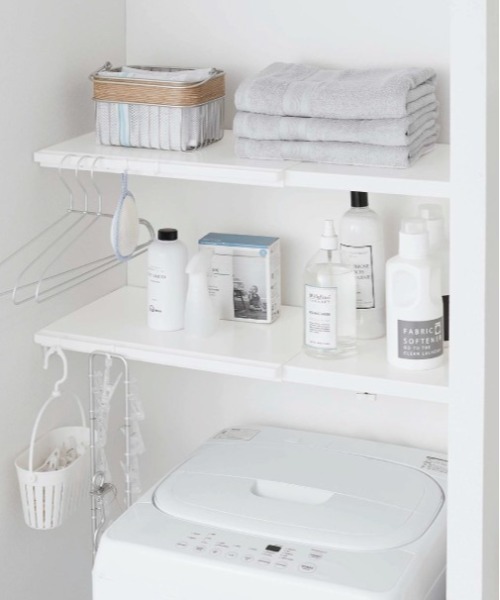 tower（タワー）の「tower（タワー)伸縮 つっぱり棒用棚板  L（収納グッズ・レディース・ホワイト/ブラック・ONESIZE）」の18枚目の写真