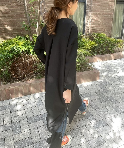 ulu（ウル）の「Skipper design dress（ワンピース・レディース・ブラック/ベージュ・FREE）」の2枚目の写真