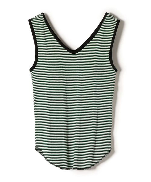 SHIPS（シップス）の「【SHIPS別注】miller:カップVネックタンク（タンクトップ・レディース・ブラウン/オフホワイト/グリーン・ONE SIZE）」の13枚目の写真