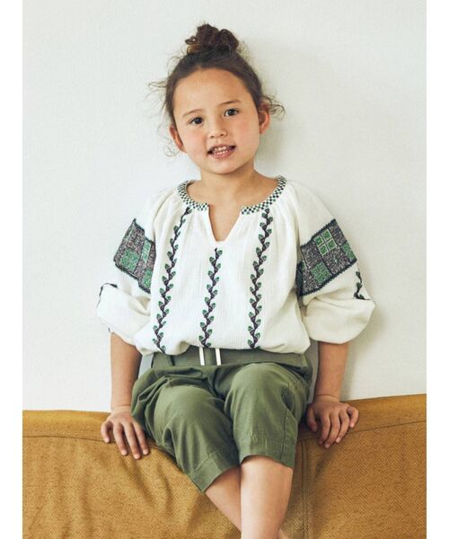 Ungrid（アングリッド）の「Kids エンブロイダリーブラウス（シャツ/ブラウス・キッズ・オフホワイト/ブラック・100/120）」の21枚目の写真