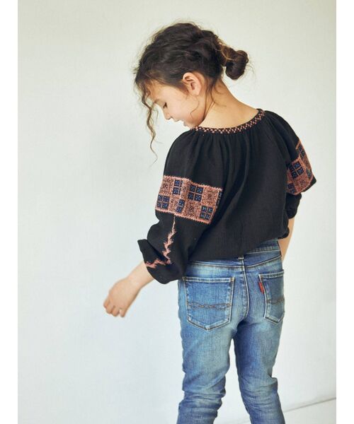 Ungrid（アングリッド）の「Kids エンブロイダリーブラウス（シャツ/ブラウス・キッズ・オフホワイト/ブラック・100/120）」の22枚目の写真