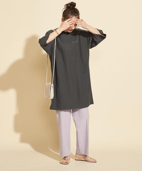 Champion（チャンピオン）の「【別注】＜Champion（チャンピオン）＞リバースウィーブワンピース 21SS（ワンピース・レディース・ホワイト/ダークグレー/モカ・M）」の8枚目の写真