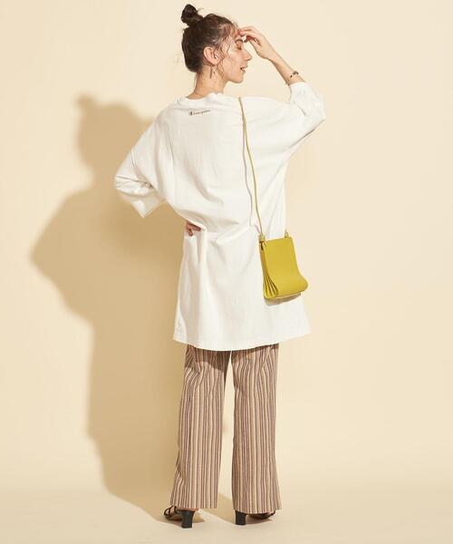 Champion（チャンピオン）の「【別注】＜Champion（チャンピオン）＞リバースウィーブワンピース 21SS（ワンピース・レディース・ホワイト/ダークグレー/モカ・M）」の12枚目の写真