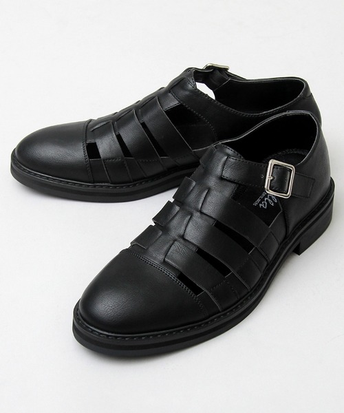 glabella（グラベラ）の「glabella / グラベラ / フェイクレザー グルカサンダル（サンダル・メンズ・ブラック・S/M/L）」の3枚目の写真