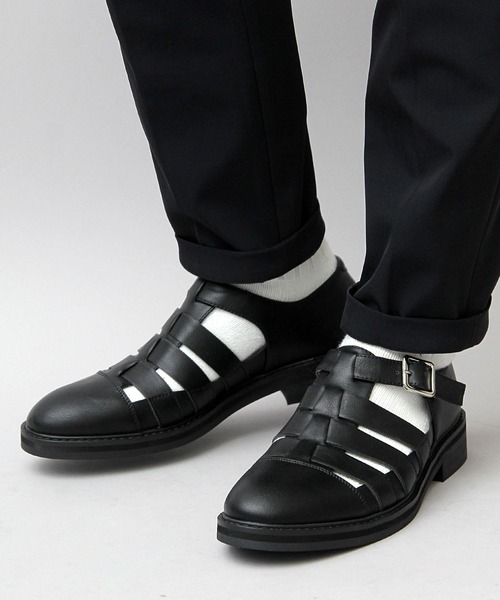 galaabenD グルカ ベルト サンダル ドレスシューズビブラムソール 本革 galaabenD グルカ ベルト サンダル ドレスシューズビブラム