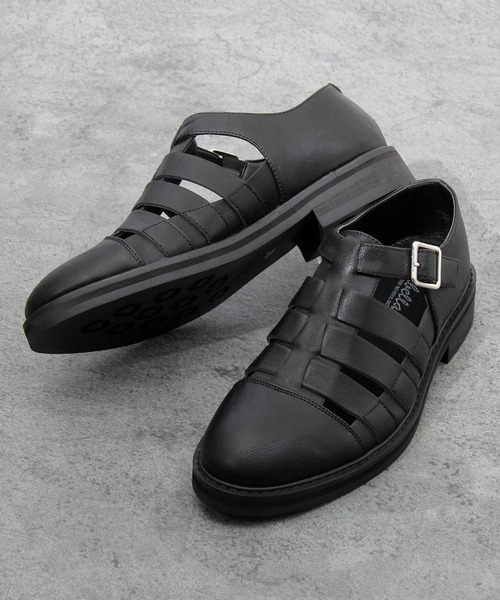 glabella（グラベラ）の「glabella / グラベラ / フェイクレザー グルカサンダル（サンダル・メンズ・ブラック・S/M/L）」の10枚目の写真