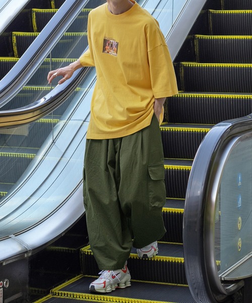 Perushu（ペルーシュ）の「レトロアソートプリントTシャツ（Tシャツ/カットソー・メンズ・ホワイト/ライトブルー/ブラック/オフホワイト/イエロー/オレンジ・MEDIUM/LARGE）」の10枚目の写真