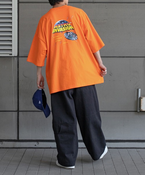 Perushu（ペルーシュ）の「レトロアソートプリントTシャツ（Tシャツ/カットソー・メンズ・ホワイト/ライトブルー/ブラック/オフホワイト/イエロー/オレンジ・MEDIUM/LARGE）」の16枚目の写真