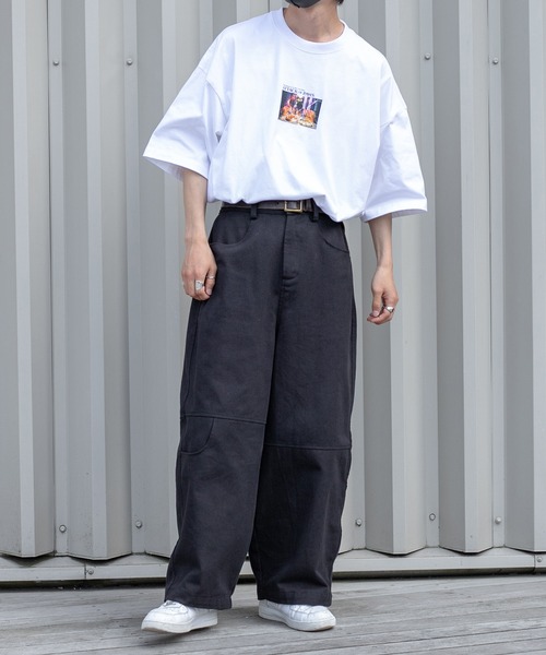Perushu（ペルーシュ）の「レトロアソートプリントTシャツ（Tシャツ/カットソー・メンズ・ホワイト/ライトブルー/ブラック/オフホワイト/イエロー/オレンジ・MEDIUM/LARGE）」の17枚目の写真
