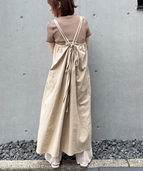 frunco(フランコ)の「リネンライクキャミワンピ(ワンピース・レディース・ベージュ/イエロー/オレンジ/アイボリー・FREE)」の1枚目の写真