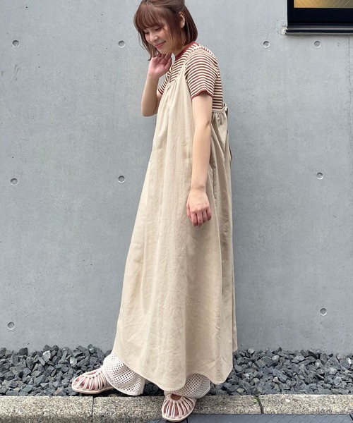 frunco(フランコ)の「リネンライクキャミワンピ(ワンピース・レディース・ベージュ/イエロー/オレンジ/アイボリー・FREE)」の18枚目の写真