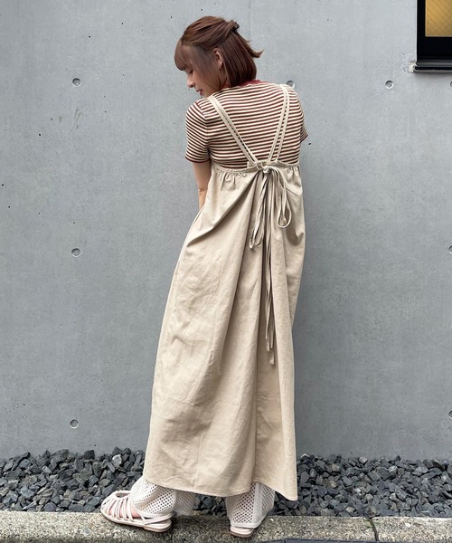 frunco(フランコ)の「リネンライクキャミワンピ(ワンピース・レディース・ベージュ/イエロー/オレンジ/アイボリー・FREE)」の13枚目の写真