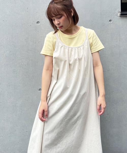 frunco(フランコ)の「リネンライクキャミワンピ(ワンピース・レディース・ベージュ/イエロー/オレンジ/アイボリー・FREE)」の10枚目の写真