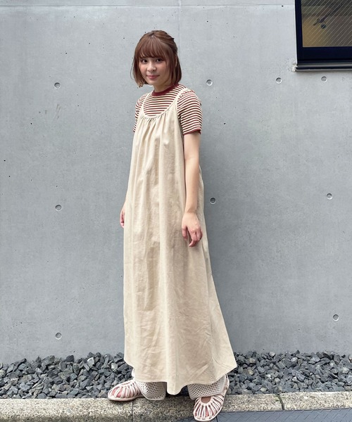 frunco(フランコ)の「リネンライクキャミワンピ(ワンピース・レディース・ベージュ/イエロー/オレンジ/アイボリー・FREE)」の12枚目の写真