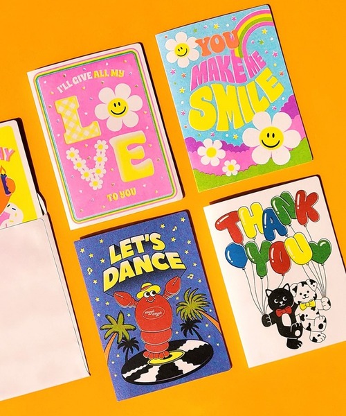 WIGGLE WIGGLE（ウィグルウィグル）の「WIGGLE WIGGLE／ポストカード Thank you 2950348（ステーショナリー・レディース・その他4・0）」の3枚目の写真