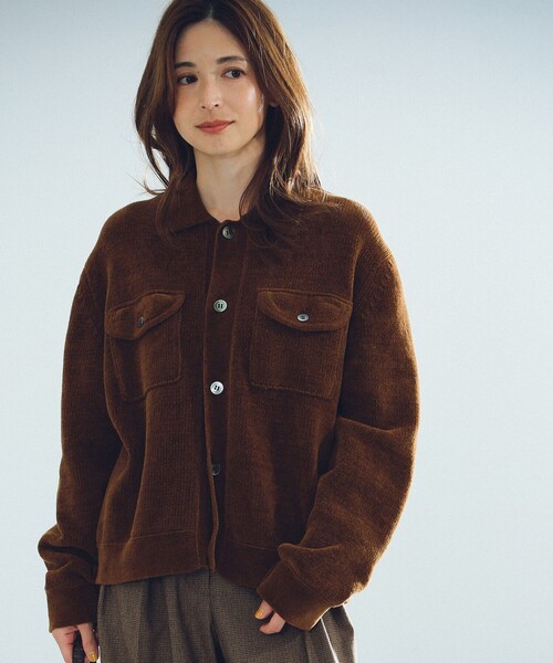 Demi-Luxe BEAMS(デミルクス ビームス)の「BATONER / 別注 コーデュロイ カーディガン(カーディガン/ボレロ・レディース・ブラック/ブラウン・ONE SIZE)」の1枚目の写真