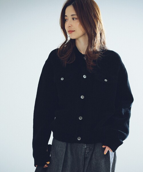 Demi-Luxe BEAMS(デミルクス ビームス)の「BATONER / 別注 コーデュロイ カーディガン(カーディガン/ボレロ・レディース・ブラック/ブラウン・ONE SIZE)」の5枚目の写真