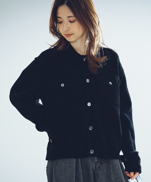 Demi-Luxe BEAMS(デミルクス ビームス)の「BATONER / 別注 コーデュロイ カーディガン(カーディガン/ボレロ・レディース・ブラック/ブラウン・ONE SIZE)」の6枚目の写真