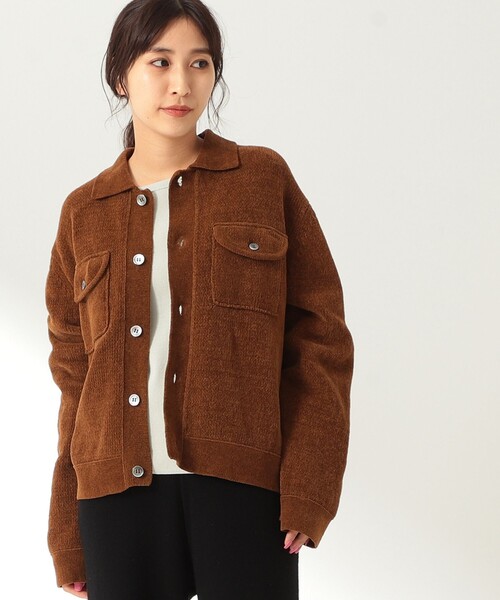 Demi-Luxe BEAMS(デミルクス ビームス)の「BATONER / 別注 コーデュロイ カーディガン(カーディガン/ボレロ・レディース・ブラック/ブラウン・ONE SIZE)」の9枚目の写真