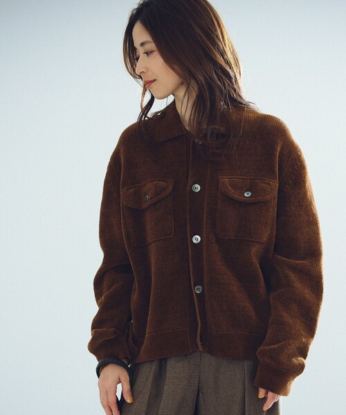 Demi-Luxe BEAMS(デミルクス ビームス)の「BATONER / 別注 コーデュロイ カーディガン(カーディガン/ボレロ・レディース・ブラック/ブラウン・ONE SIZE)」の11枚目の写真