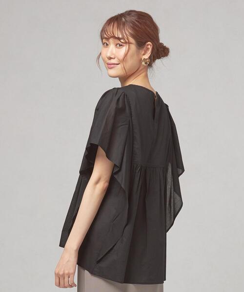 THE STATION STORE（ザ ステーション ストア）の「＜closet story（クローゼットストーリー）＞Cボイルローン フレアスリーブ ブラウス -手洗い可能-（シャツ/ブラウス・レディース・ホワイト/ベージュ/ブラック・FREE）」の9枚目の写真