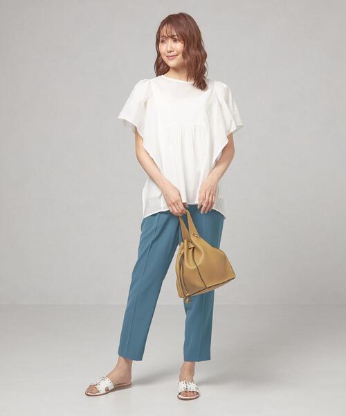 THE STATION STORE（ザ ステーション ストア）の「＜closet story（クローゼットストーリー）＞Cボイルローン フレアスリーブ ブラウス -手洗い可能-（シャツ/ブラウス・レディース・ホワイト/ベージュ/ブラック・FREE）」の11枚目の写真