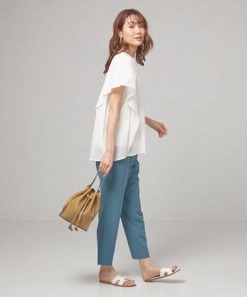 THE STATION STORE（ザ ステーション ストア）の「＜closet story（クローゼットストーリー）＞Cボイルローン フレアスリーブ ブラウス -手洗い可能-（シャツ/ブラウス・レディース・ホワイト/ベージュ/ブラック・FREE）」の12枚目の写真