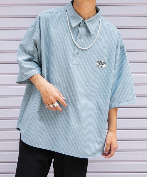 PairPair（ペアペア）の「ワッペン付きプルオーバーシャツ（ユニセックス）（シャツ/ブラウス・レディース・オフホワイト/グリーン系その他/ブルー系その他/ピンク系その他・MEDIUM/LARGE）」の22枚目の写真