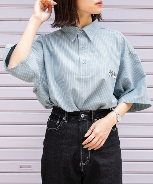 PairPair（ペアペア）の「ワッペン付きプルオーバーシャツ（ユニセックス）（シャツ/ブラウス・レディース・オフホワイト/グリーン系その他/ブルー系その他/ピンク系その他・MEDIUM/LARGE）」の18枚目の写真