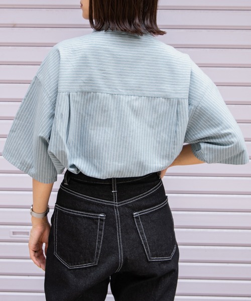 PairPair（ペアペア）の「ワッペン付きプルオーバーシャツ（ユニセックス）（シャツ/ブラウス・レディース・オフホワイト/グリーン系その他/ブルー系その他/ピンク系その他・MEDIUM/LARGE）」の20枚目の写真