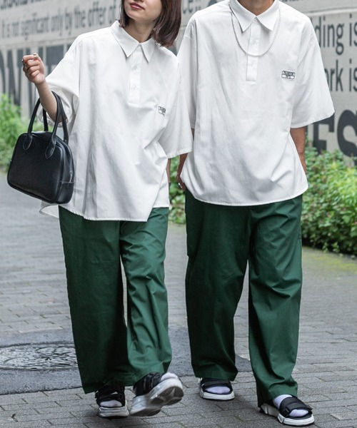 PairPair（ペアペア）の「ワッペン付きプルオーバーシャツ（ユニセックス）（シャツ/ブラウス・レディース・オフホワイト/グリーン系その他/ブルー系その他/ピンク系その他・MEDIUM/LARGE）」の5枚目の写真