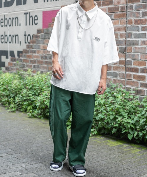 PairPair（ペアペア）の「ワッペン付きプルオーバーシャツ（ユニセックス）（シャツ/ブラウス・レディース・オフホワイト/グリーン系その他/ブルー系その他/ピンク系その他・MEDIUM/LARGE）」の11枚目の写真