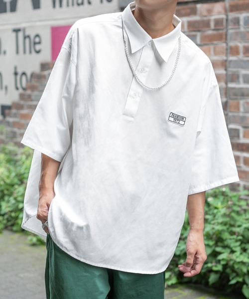 PairPair（ペアペア）の「ワッペン付きプルオーバーシャツ（ユニセックス）（シャツ/ブラウス・レディース・オフホワイト/グリーン系その他/ブルー系その他/ピンク系その他・MEDIUM/LARGE）」の12枚目の写真