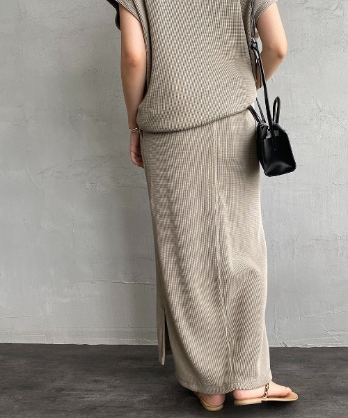 AMERICANA（アメリカーナ）の「【WEB限定】[Americana/アメリカーナ] サーマルワッフル タイトスカート（スカート・レディース・グレー/スミクロ・ONE SIZE）」の14枚目の写真