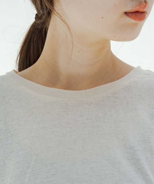 Kastane（カスタネ）の「カラバリステッチスラブT（Tシャツ/カットソー・レディース・アイボリー/グリーン/ブルー/オレンジ・FREE）」の22枚目の写真